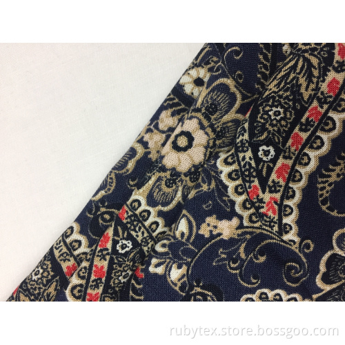 30er Jahre Rayon Challis Print Stoff